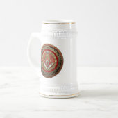 [200] Master Mason - Gold Square & Compass Bierpul (Voorkant links)