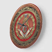 [200] Master Mason - Gold Square & Compass Grote Klok (Hoek)