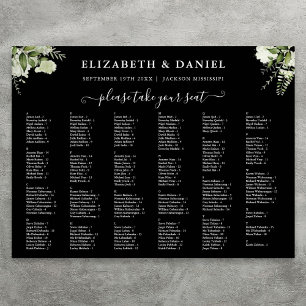 200 Namen Groene Huwelijks Zitplaats Bord Poster