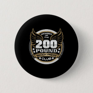 200 Pond Bankdruk Club Voor Gewichtheffer Gym Ronde Button 5,7 Cm