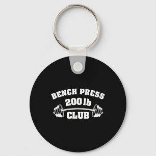 200 pond bankdrukken club gym gewichtheffen P Sleutelhanger