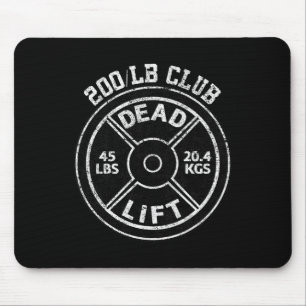 200 pond dood lift club gym gewichtheffen kracht muismat