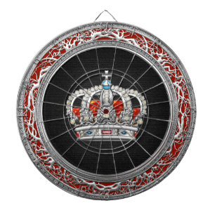[200] Prince-Princess King-Queen Crown [Zilver] Dartbord