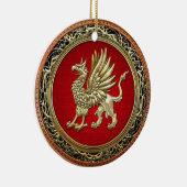 [200] Sacred Gold Griffin Keramisch Ornament (Rechts)