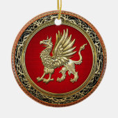 [200] Sacred Gold Griffin Keramisch Ornament (Voorkant)