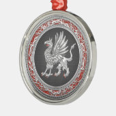 [200] Sacred Silver Griffin Metalen Ornament (Links)