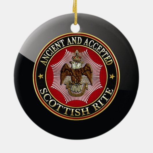 [200] Scottish Rite Double-kopeagle Keramisch Ornament (Achterkant)