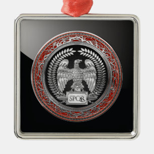 [200] Silver Roman imperial Eagle Metalen Ornament