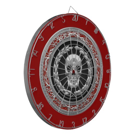 [200] Silver Skull Dartbord (Voorkant Links)