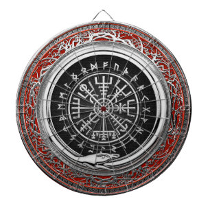 [200] Vegvisir - Viking Silver Magic Runass Dartbord