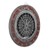 [200] Vegvisir - Viking Silver Magic Runass Dartbord (Voorkant Links)