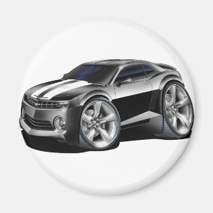 2010-11 Camaro Black-White Car Magneet