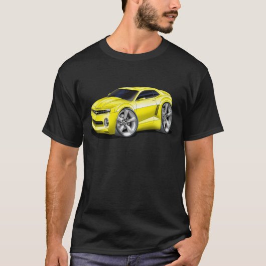 2010-11 Camaro Yellow car T-shirt (Voorkant)