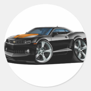 2010-12 Camaro Black-Oranje auto Ronde Sticker