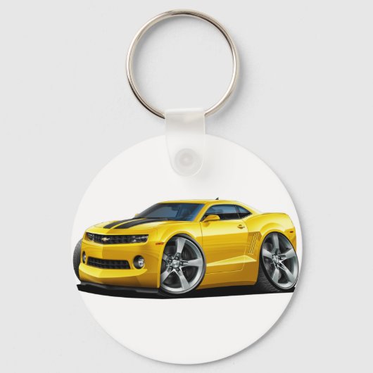 2010-12 Camaro Yellow-Black Car Sleutelhanger (Voorkant)