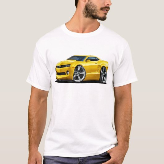 2010-12 Camaro Yellow Car T-shirt (Voorkant)