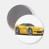 2010-12 Corvette gele auto Magneet (Voorkant / Achterkant)