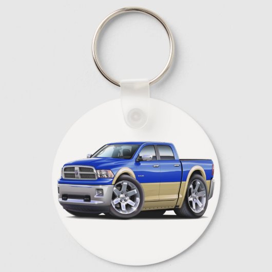 2010-12 Ram Dual Blue-Tan Truck Sleutelhanger (Voorkant)