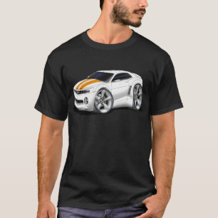 2010-2011 Camaro White-Oranje Car T-shirt