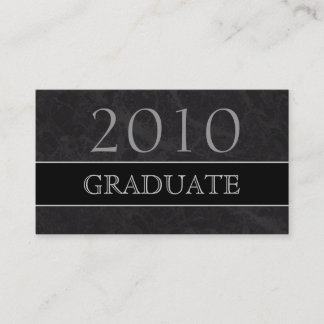 2010 Afstuderen profielkaart - zwart marmer Contactkaartje
