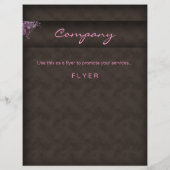 2010 Agenda bloemendesign roze bruine flyer (Achterkant)