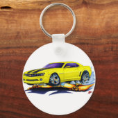 2010 Camaro Yellow-Black Car Sleutelhanger (Voorkant)