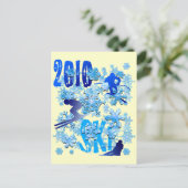 2010 Skiën briefkaarten voor skiërs (Staand voorkant)