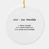 2010 Sun Mandala Ornament (Achterkant)