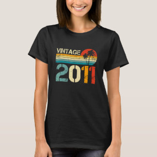 2011 11e verjaardag giftboys Girls Retro 1 T-shirt