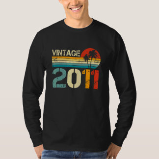 2011 11e verjaardag giftboys Girls Retro 1 T-shirt