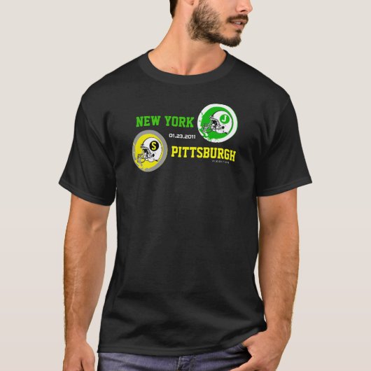 2011 AFC Champs New York VS Pittsburgh T-Shirt (Voorkant)