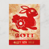 2011 Année de la carte postale Rabbit (Devant)