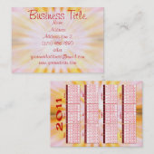 2011 cartes de visite de calendrier (Devant / Derrière)