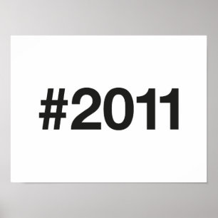 2011 Hashtag 14 Verjaardag Jubileum Poster
