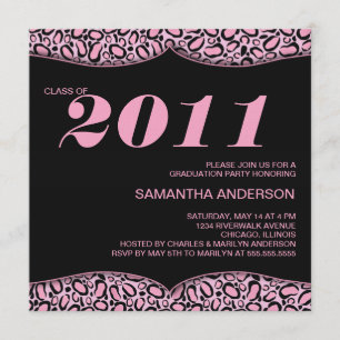 2011 invitations roses de fête de remise des