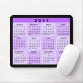 2011 Jaar bij een Kalender van de Blik Muismat (Met muis)