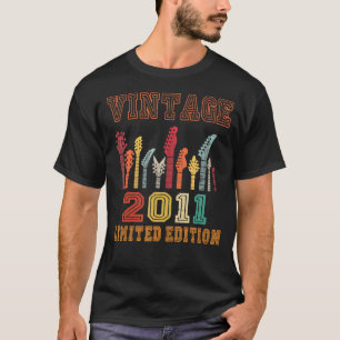 2011 Verjaardagsgitaar 11e Verjaardag T-shirt