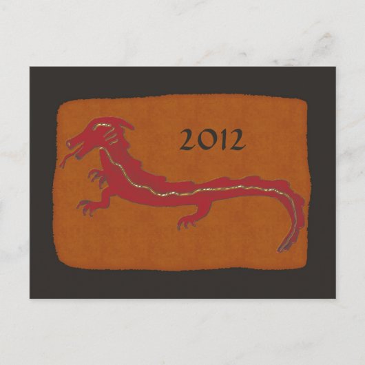 2012 Ancient Dragon Chinees Nieuwjaar Briefkaart (Voorkant)