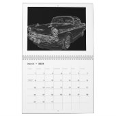 2012 Auto's van gisteren in zwart-wit Kalender (Mar 2026)