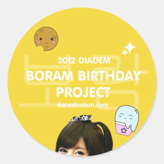 2012 Boram Verjaardag Sticker (Voorkant)