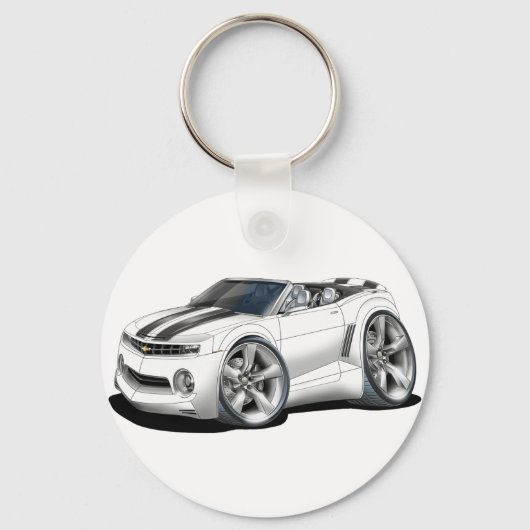 2012 Camaro White-Black Convertible Sleutelhanger (Voorkant)