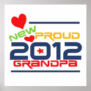 2012 de de trotse T-shirts en Giften van de Opa Poster