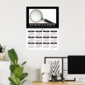 2012 Demotivationele wandkalender: microbeheer Poster (Thuiskantoor)