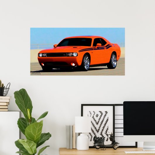 2012 DODGE CHALLENGER RT POSTER (Thuiskantoor)