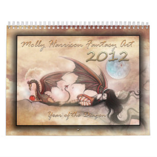 2012 dragons et fées de calendrier mural