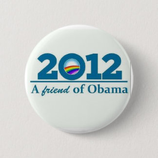 2012 Een vriend van Barack Obama Lesbian LBGT Ronde Button 5,7 Cm