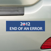 2012 Einde van een fout Bumpersticker (Op auto)