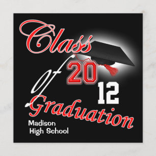 2012 Graduation "class of" sjabloon PERSONALIZE Kaart