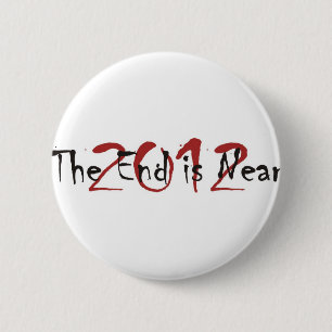 2012 is het einde nabij ronde button 5,7 cm
