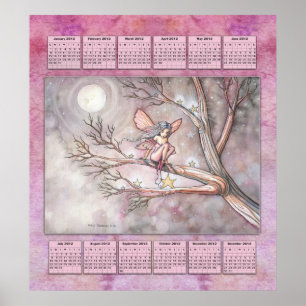 2012 Jaarkalender Feeënposter voor Kleine Meisjes Poster